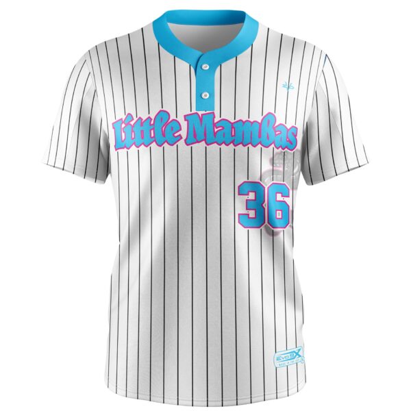 Baseball 2 Button Jersey Sublimated front