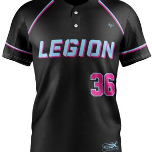Baseball 2 Button Jersey Tackle Twill front