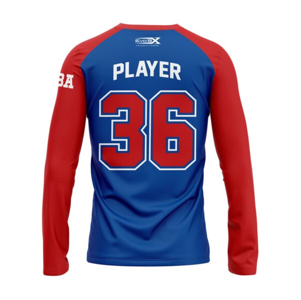 Baseball Crew Neck Jersey long sleeves back