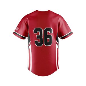 Baseball Full Button Jersey Sublimated back