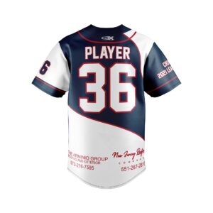 Baseball Full Button Jersey Sublimated back