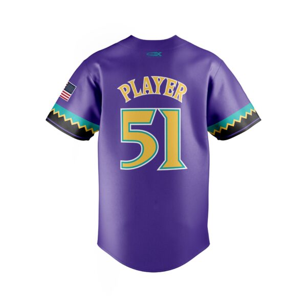 Baseball Full Button Jersey Sublimated back