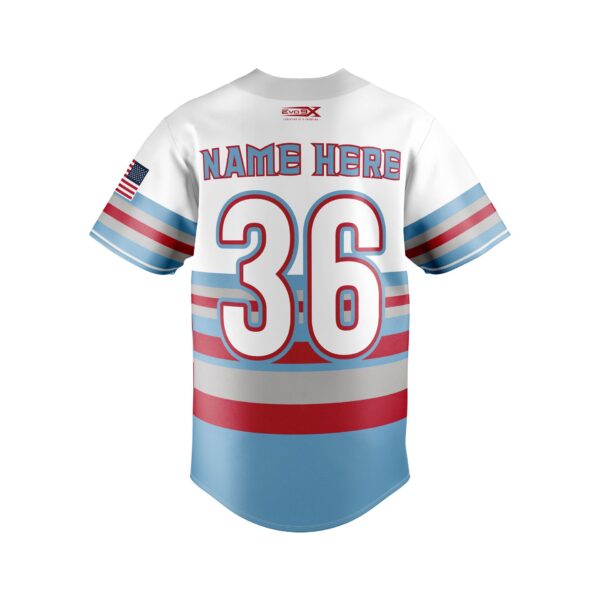 Baseball Full Button Jersey Sublimated back