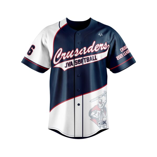 Baseball Full Button Jersey Sublimated front