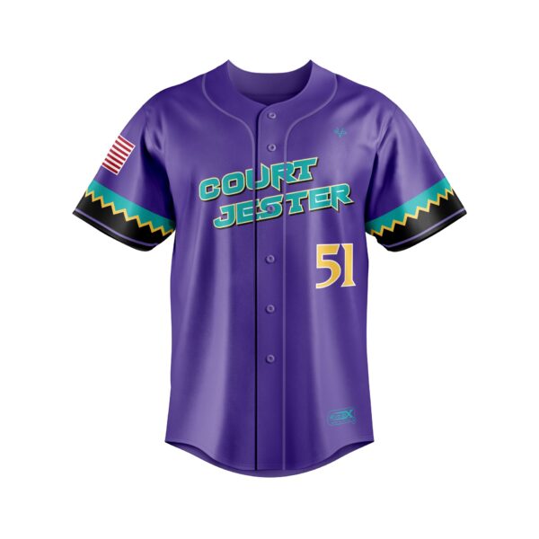 Baseball Full Button Jersey Sublimated front