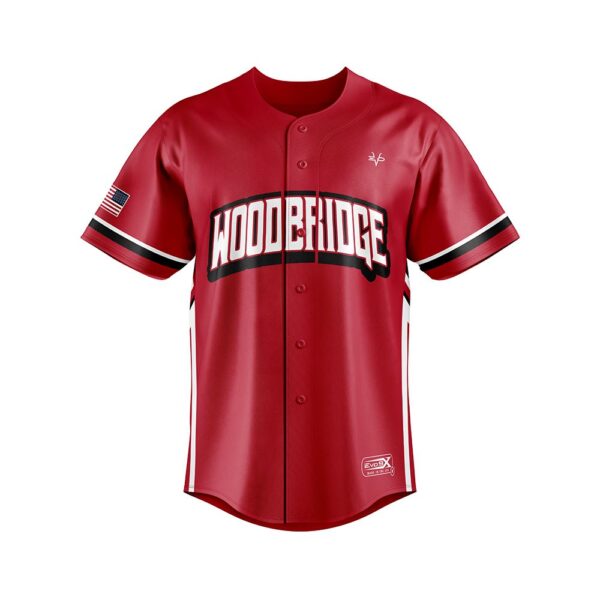 Baseball Full Button Jersey Sublimated front