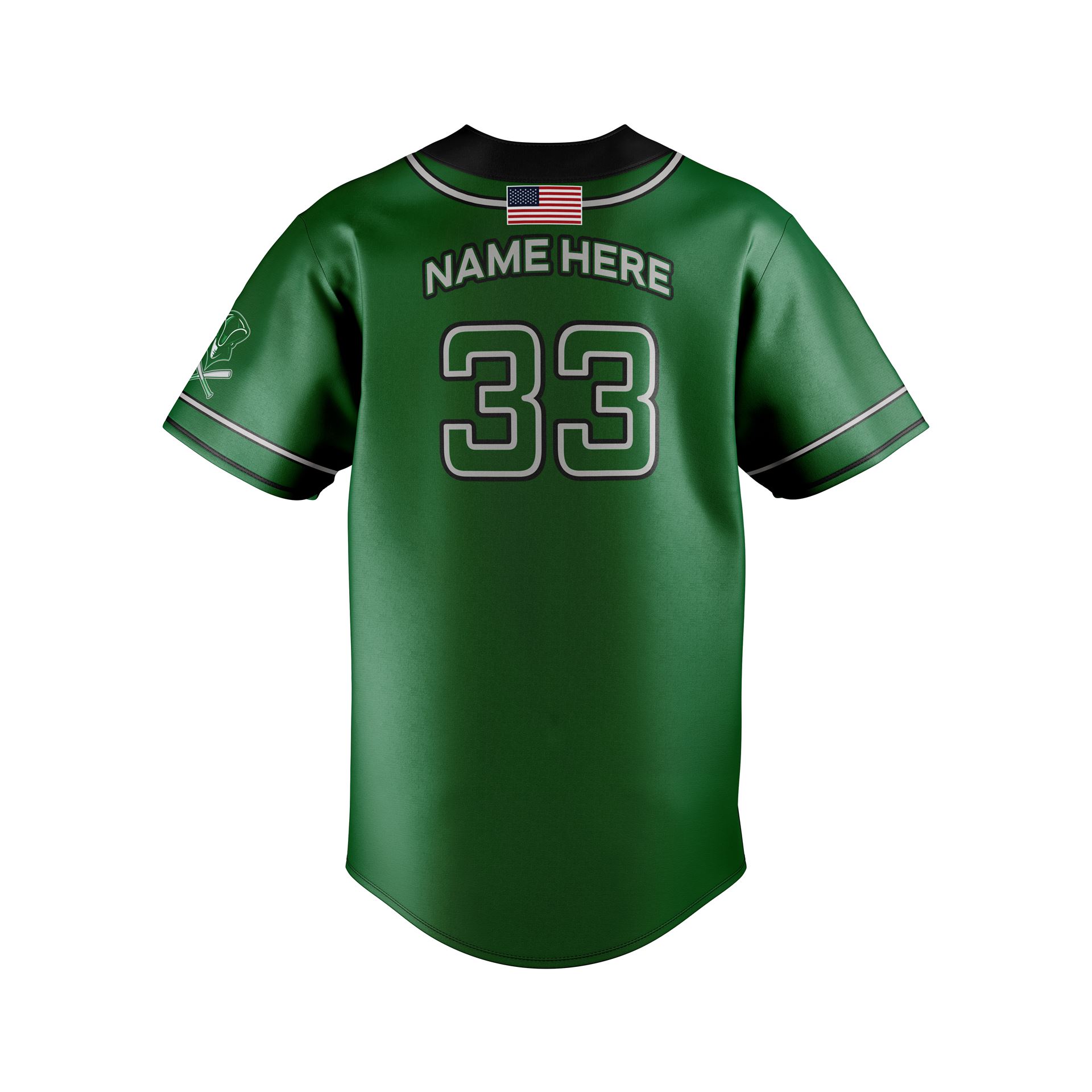 Baseball Full Button Jersey Tackle Twill back