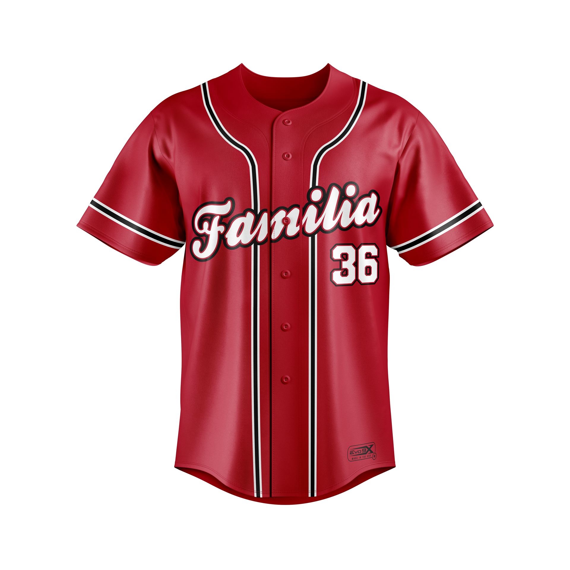 Baseball Full Button Jersey Tackle Twill front