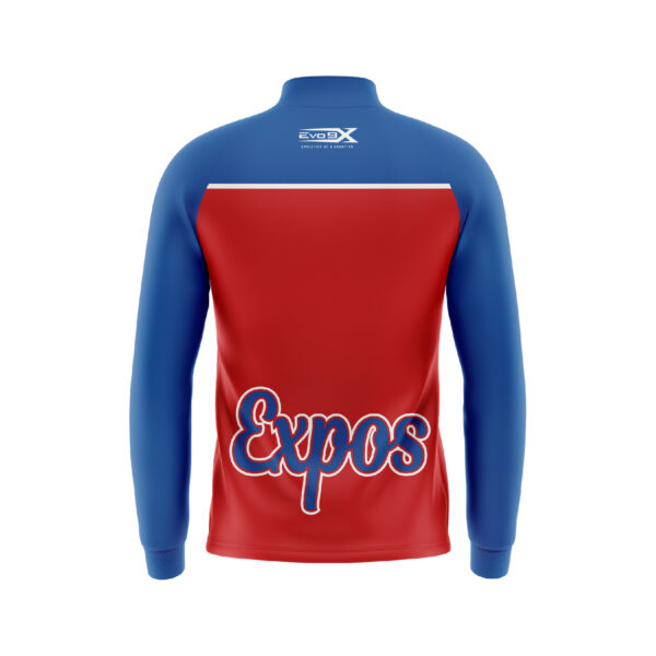 Baseball Full Dye 1/4 Zip Jackets Back