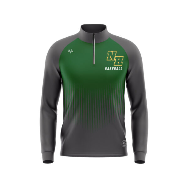 Baseball Full Dye 1/4 Zip Jackets front