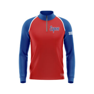 Baseball Full Dye 1/4 Zip Jackets Front