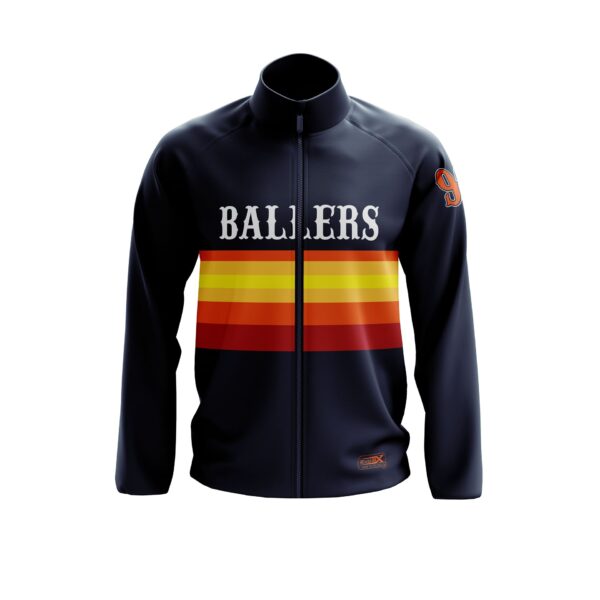 Baseball Full Dye Zip Jackets front