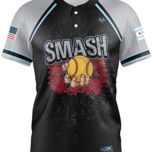 Slowpitch Softball 2 Button Jersey front