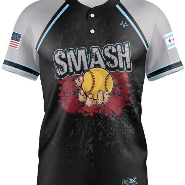 Slowpitch Softball 2 Button Jersey front