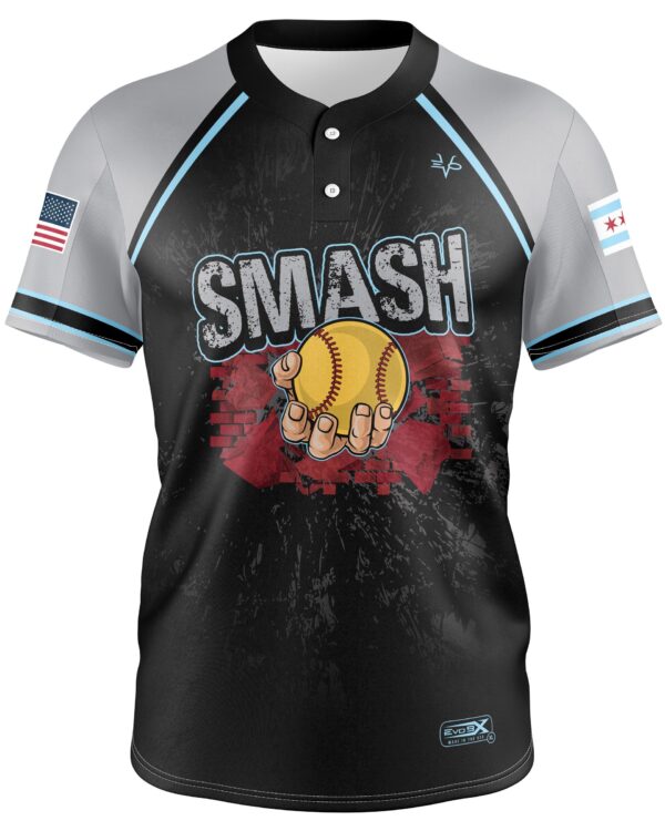 Slowpitch Softball 2 Button Jersey front