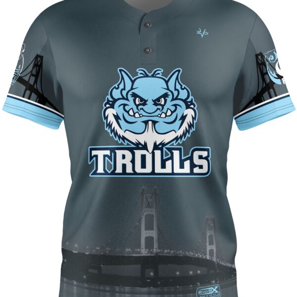 Slowpitch Softball 2 Button Jersey front