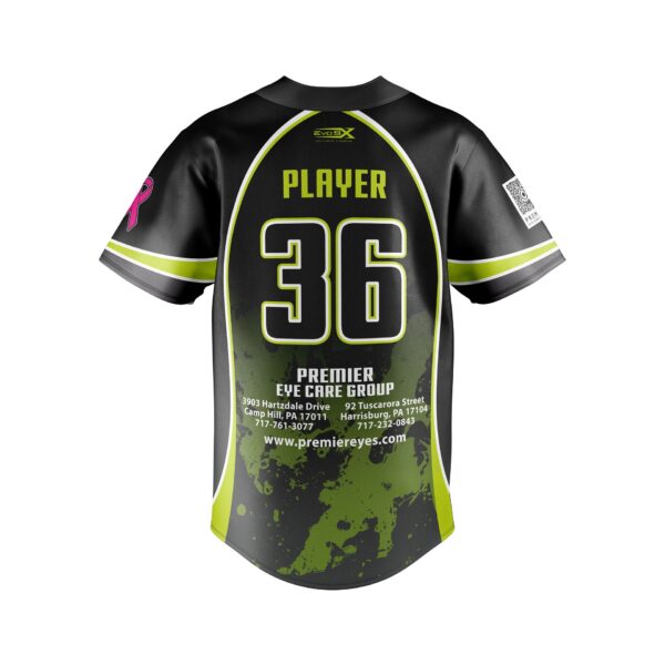 Slowpitch Softball Full Button Jersey back