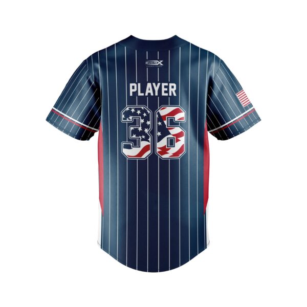 Baseball Full Button Jersey  LZ back mockup