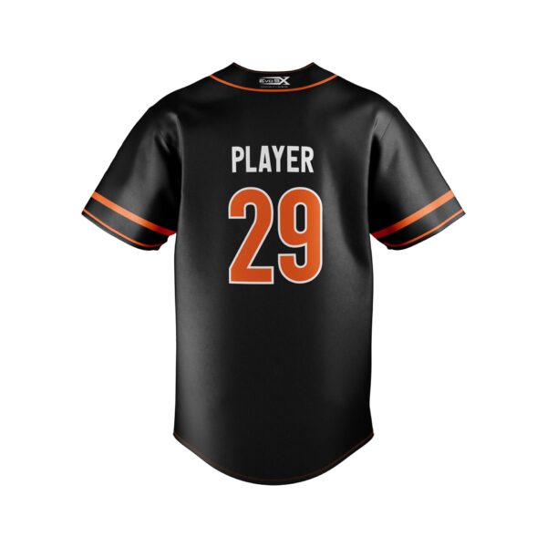 Baseball Full Button Jersey Sublimated back