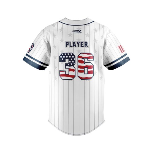 Baseball Full Button Jersey Sublimated back